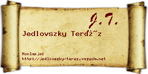 Jedlovszky Teréz névjegykártya