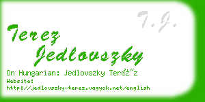 terez jedlovszky business card